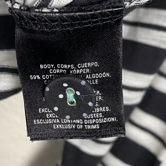 Anthropologie 9-H15 STCL Sz S Long Sleeve Knit Top Black White Striped Boat Neck - Picture 9 of 11